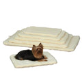 Double-Sided Sherpa Dog Travel Mat - Natural Xsmall